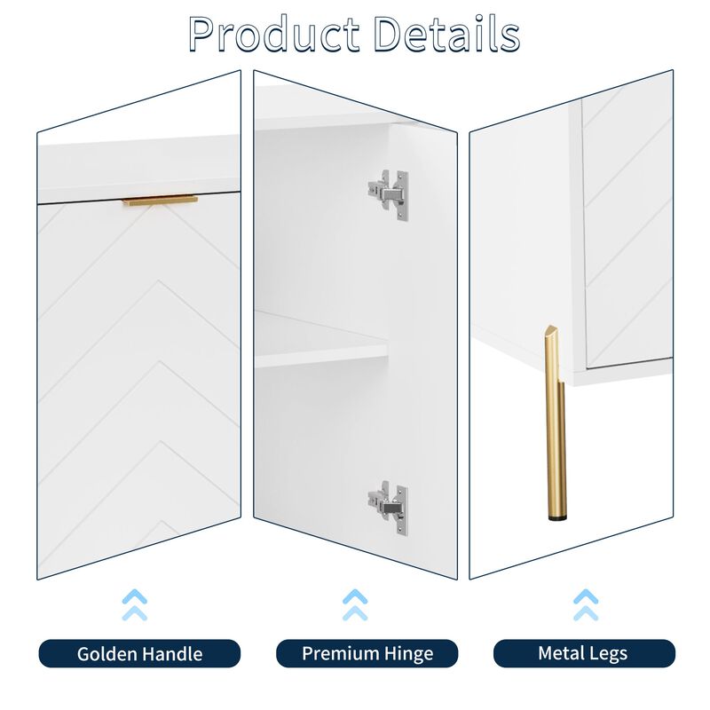 4-Door Accent Cabinet More Large Storage Cabinet