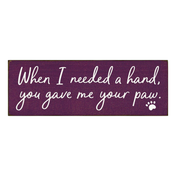 Decorative Pet Lover Wood Wall Plaque with Paw Print Sentiment Sign