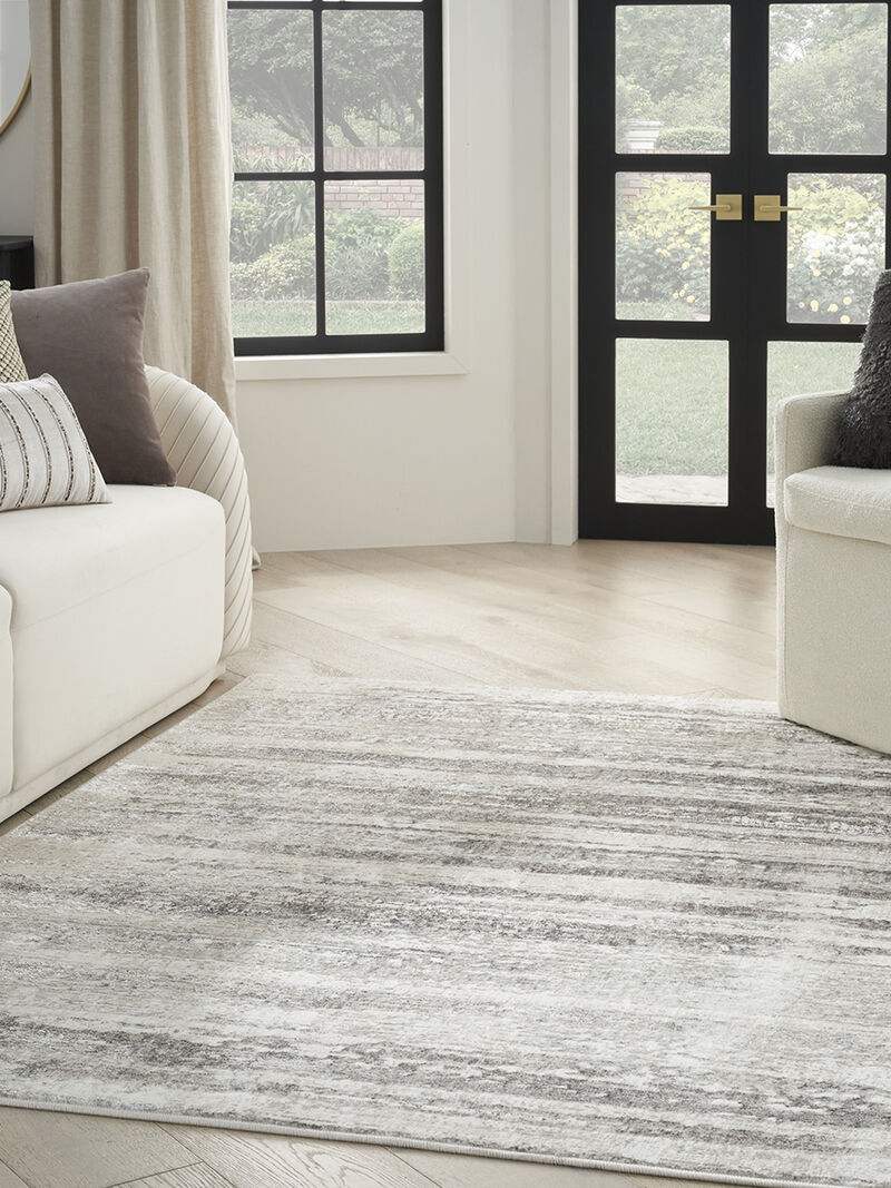 Glitz GLZ10 Cream/Gray 5'3" x 7'3" Rug