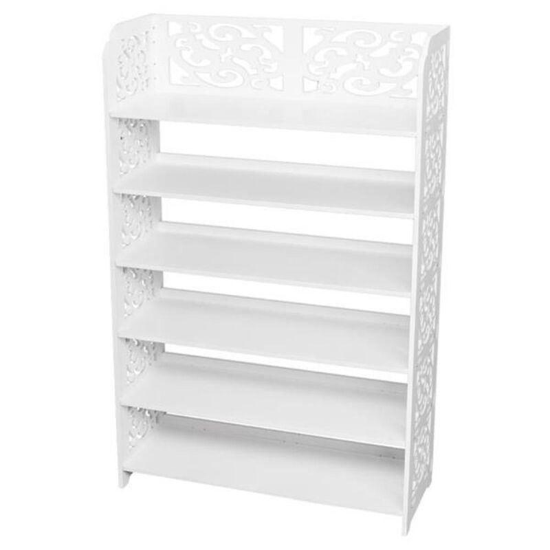 Six-Tier Carved Shoe Rack – Elegant and Space-Saving Shoe Storage Solution