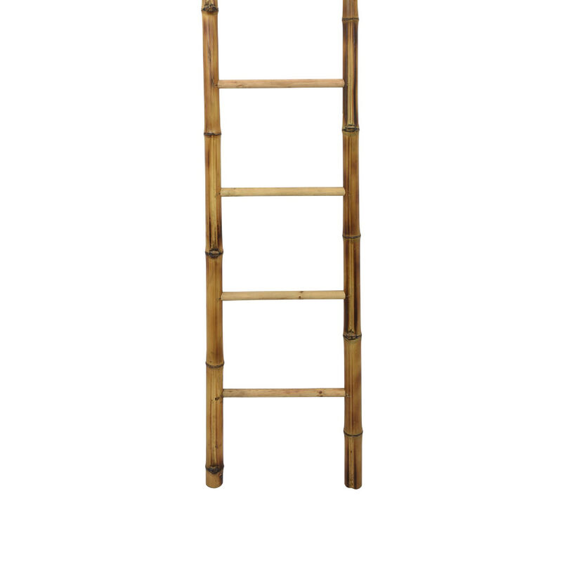 Natural Bamboo Ladder, Decorative and Utility Leaning Rack, 86 Inch Brown image number 6