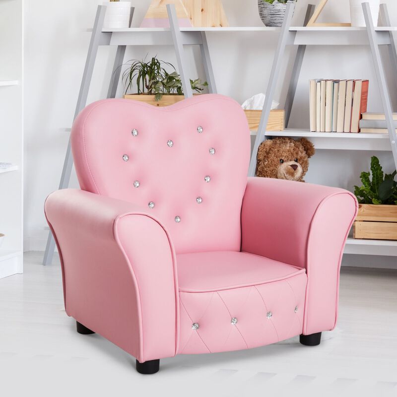 Hivvago Diamond Tufted Kids Couch for Preschoolers image number 7