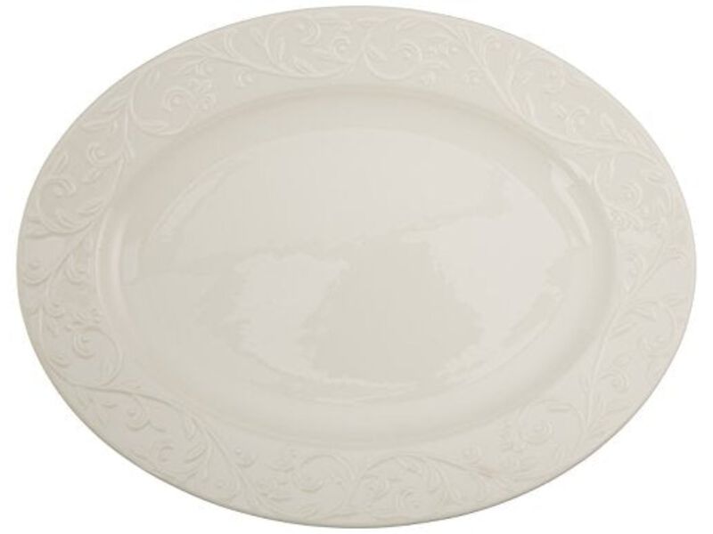 Lenox Opal Innocence Carved Large Oval Platter image number 0