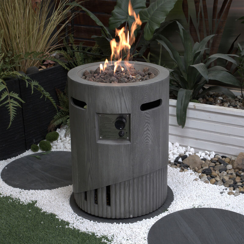 Streamdale CSA Certified 32,000 BTU Round Gas Fire Pit with Lava Stone image number 5