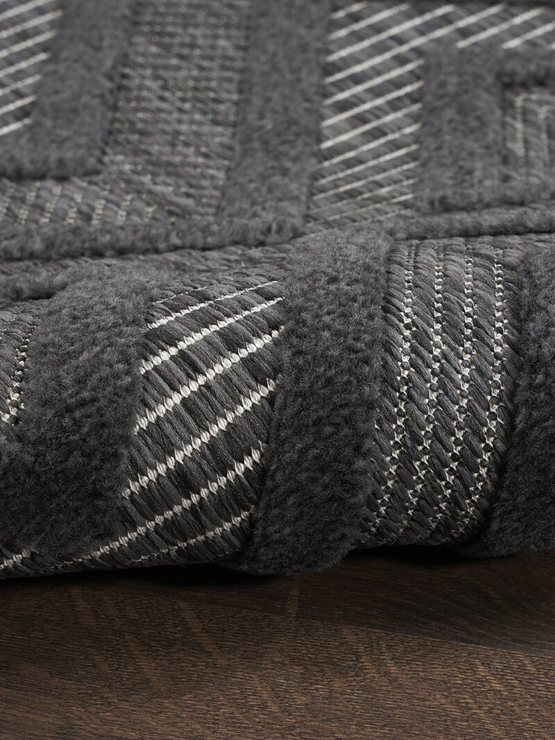Versatile NRV01 Charcoal/Black 2' x 4' Rug image number 4