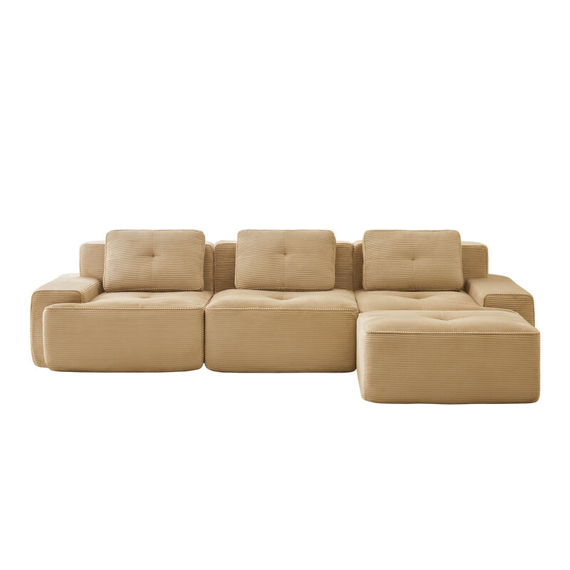 Jonvar 117" Modern L-Shaped Modular Sectional image number 0