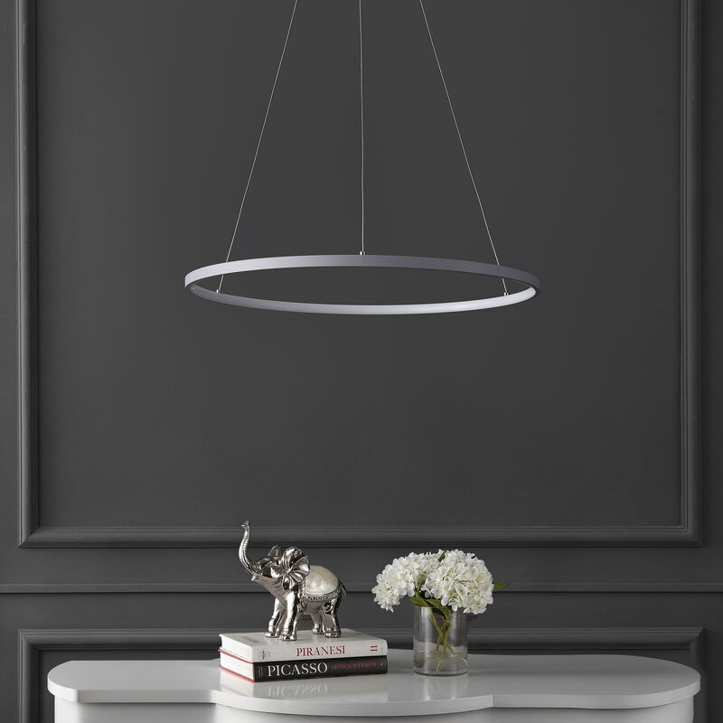 Brice Modern Contemporary Metal Round Dimmable Integrated LED Pendant