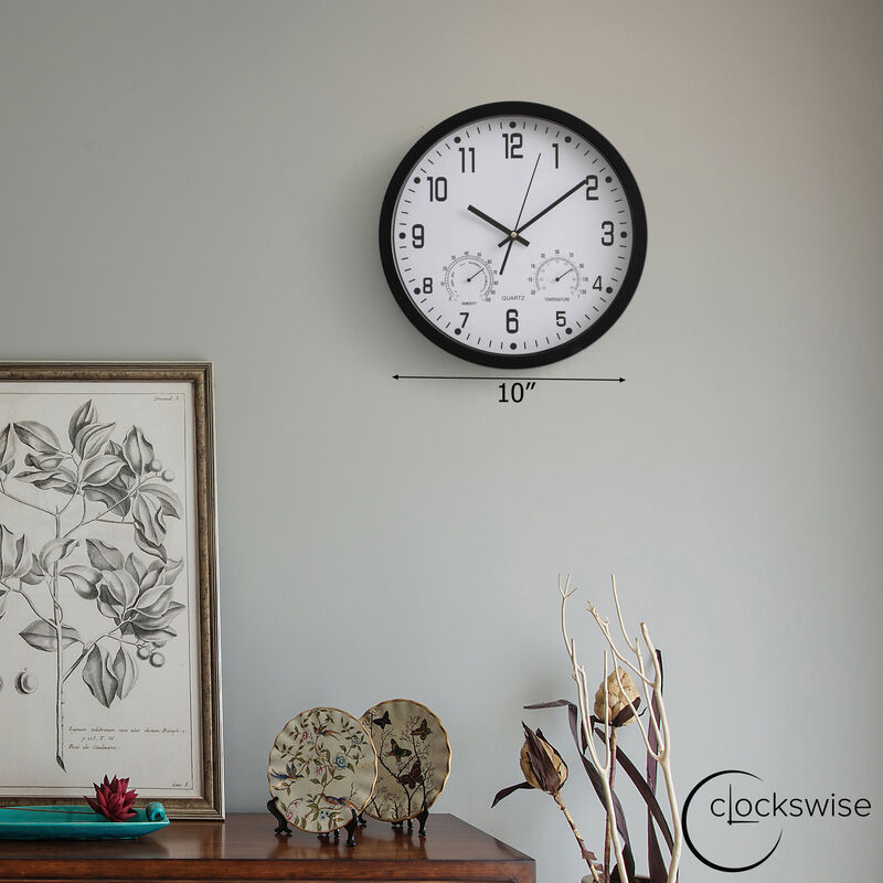 Clockswise 10-inch Non-Ticking Quartz Wall Clock