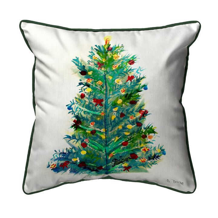 Betsy Drake  11 x 14 in. Christmas Tree Small Indoor & Outdoor Pillow