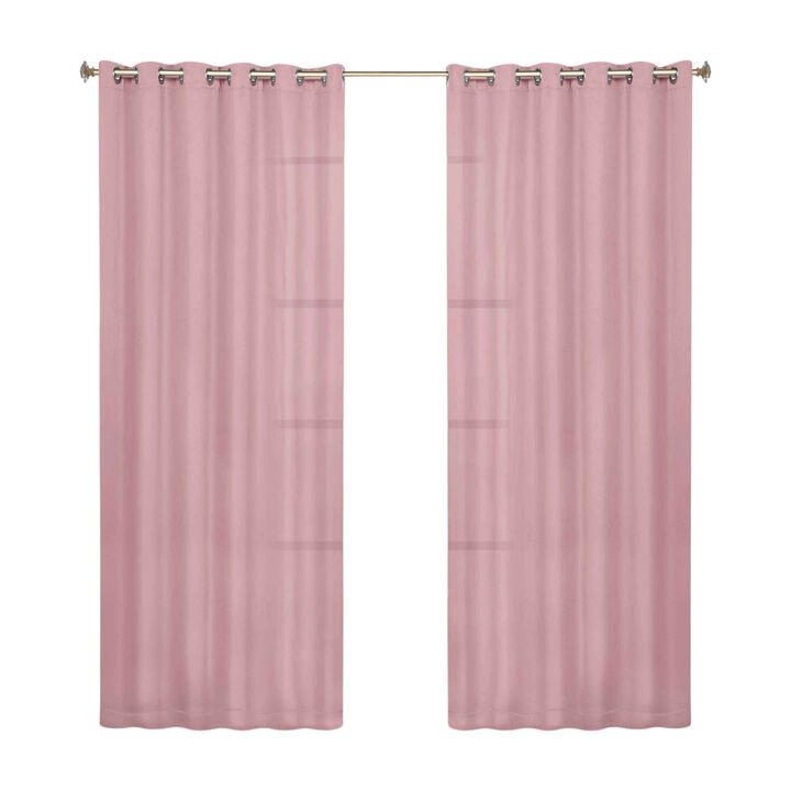 Modern Solid Blackout Curtain Panels Set of 2 Room Darkening Drapes