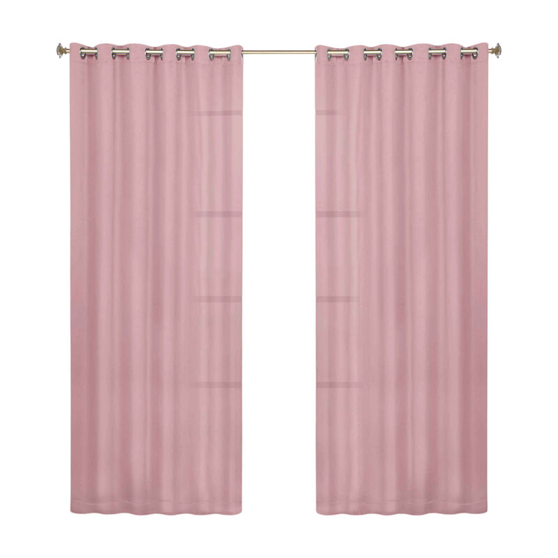 Modern Solid Blackout Curtain Panels Set of 2 Room Darkening Drapes image number 0