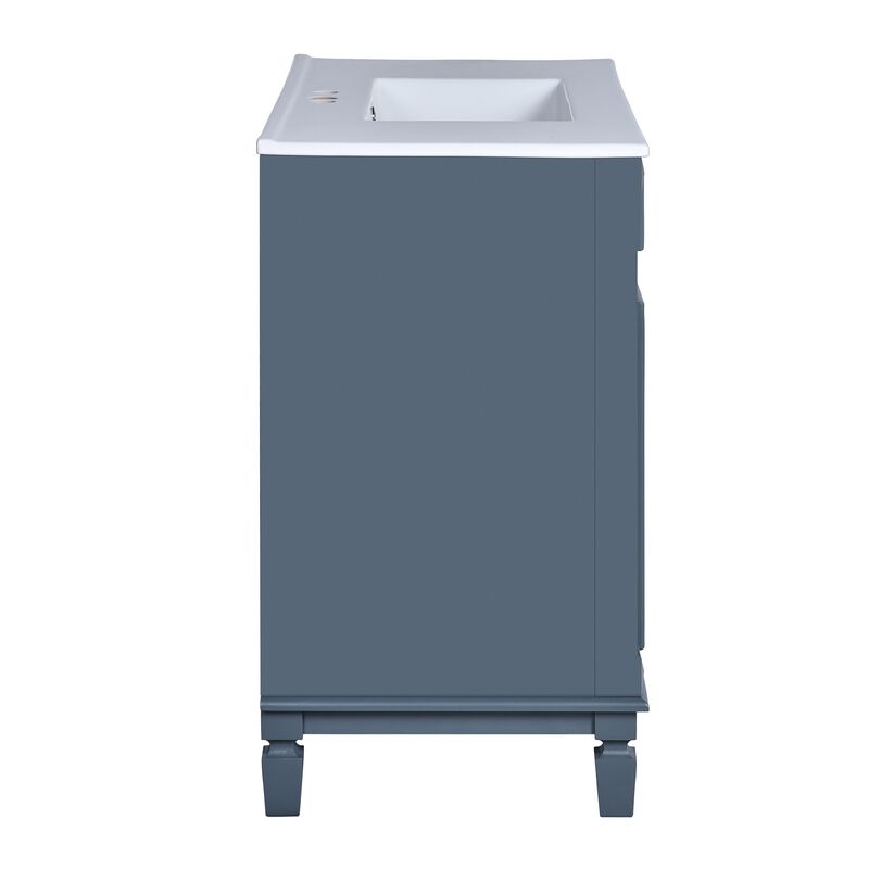 36 in. W Modern Bathroom Vanity with Sink and Top, 2 Soft-Close Doors and Storage Cabinet image number 6