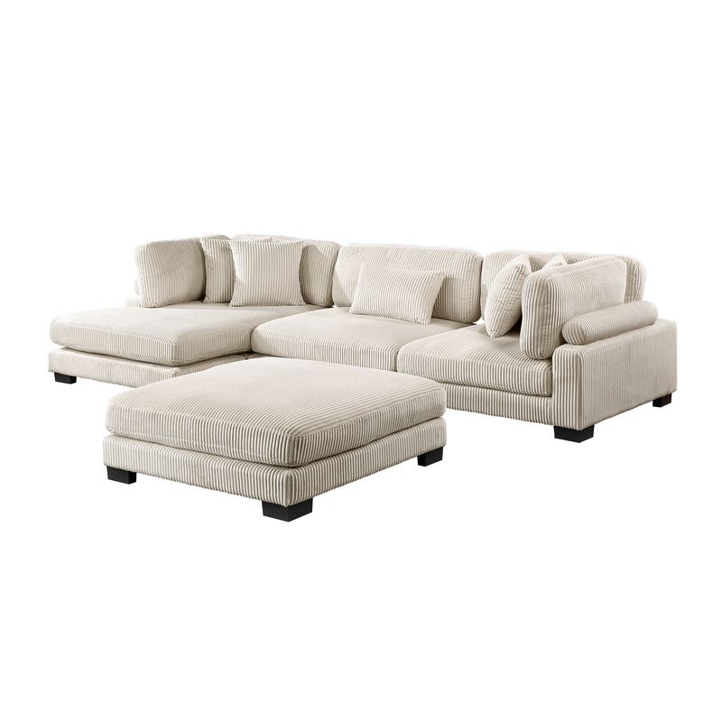 Traverse 3-Piece Sectional with Reversible Chaise & Ottoman