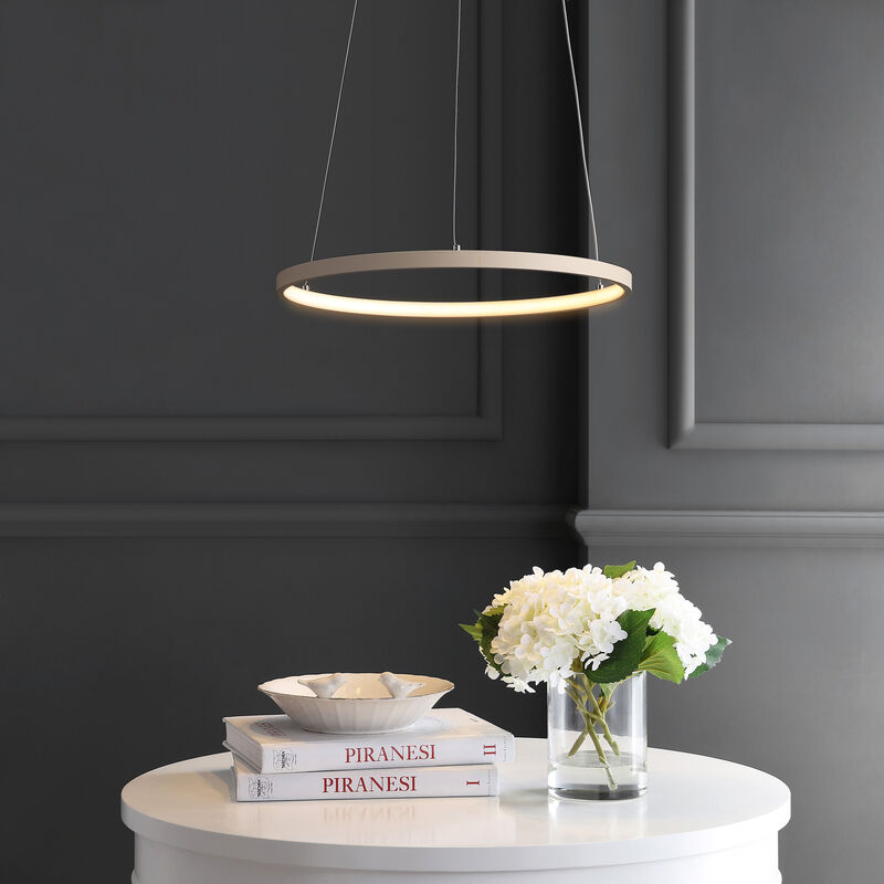Brice Modern Contemporary Metal Round Dimmable Integrated LED Pendant