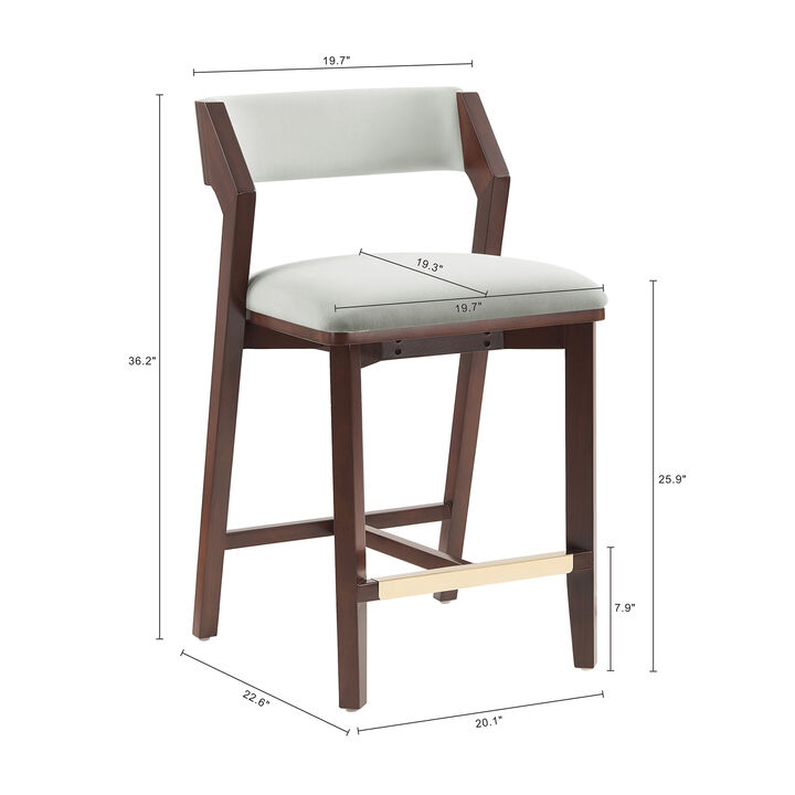 Patricia White Counter Stools (Set of 3)