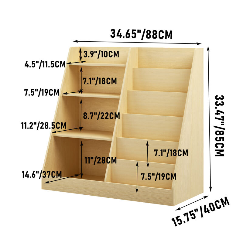 Lizud Wooden Kids Book Shelf image number 7