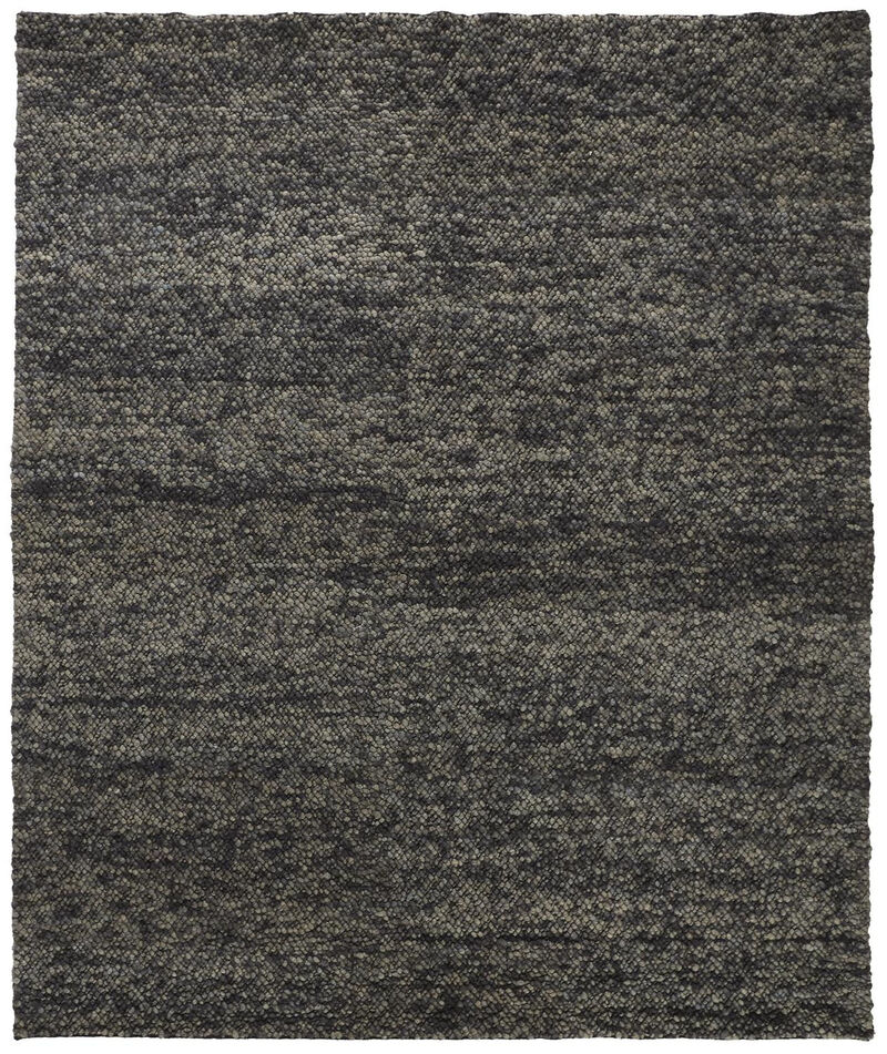 2 X 3 gray Taupe And Black Wool Hand Woven Distressed Stain Resistant Area Rug image number 0
