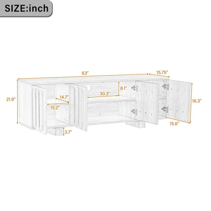 Zabfag Farmhouse TV Stand image number 9