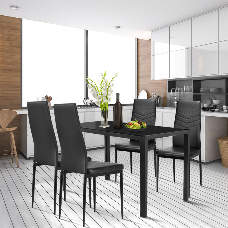 5-Piece Kitchen Dining Set with Table and 4 Chairs for Modern Dining Spaces image number 2