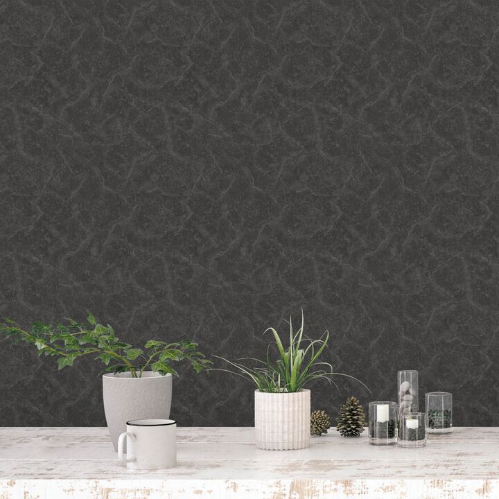 Nordic Elements Plain Texture Black Wallpaper G56159