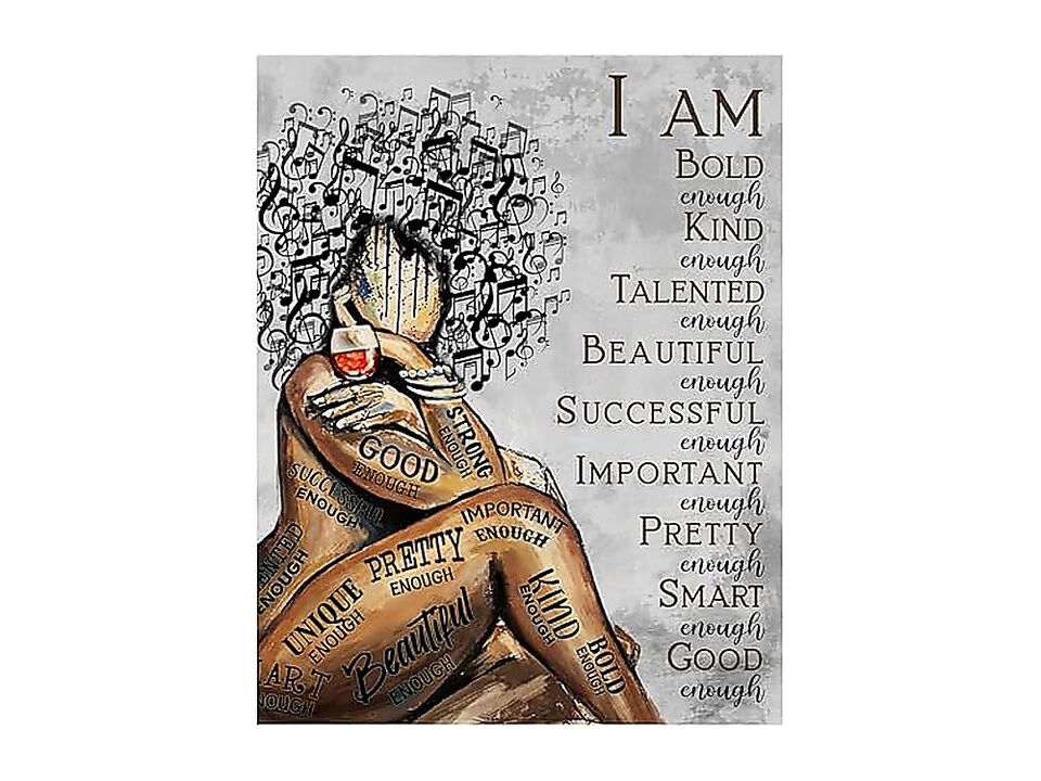 Black Woman Art Wall Decor 11 X 14 Inch African American Inspirational Women