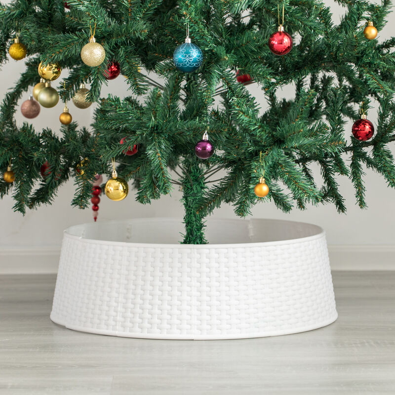 Large Rattan Collar Tree Skirt - Brown image number 3