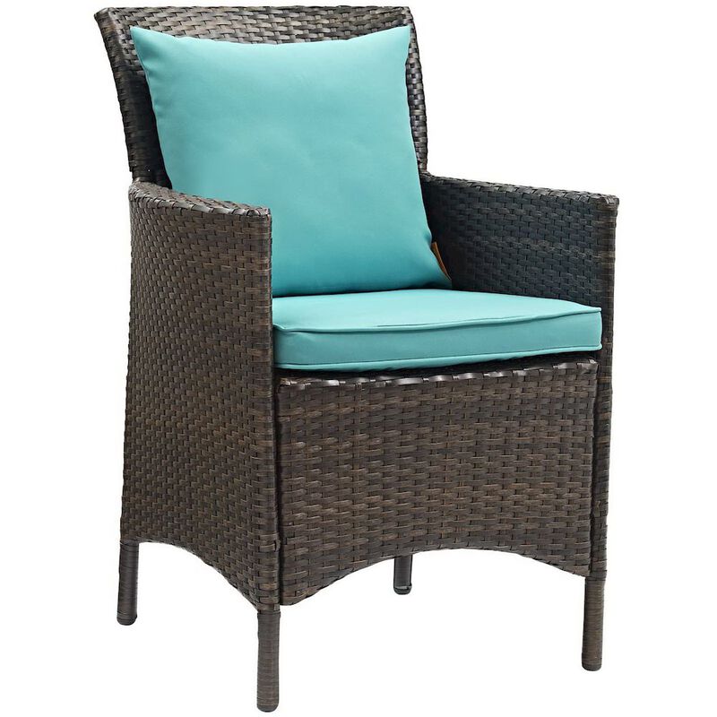 Conduit Outdoor Patio Wicker Rattan Dining Armchair Set of 4 image number 0