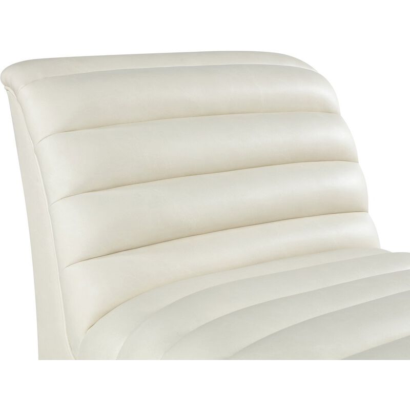 Meridian Furniture Vega Cream Vegan Leather Accent Chair