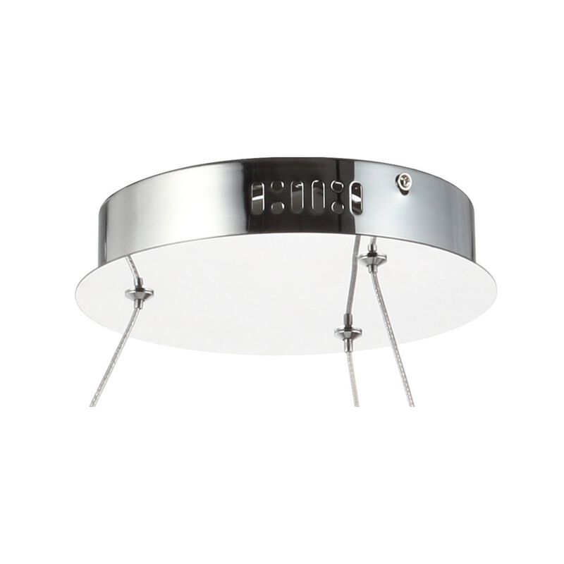 Benton 24.7" Round Integrated LED Crystal/Metal Pendant