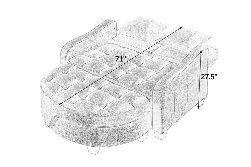Pefwod Loveseat Reclining Sofa image number 4