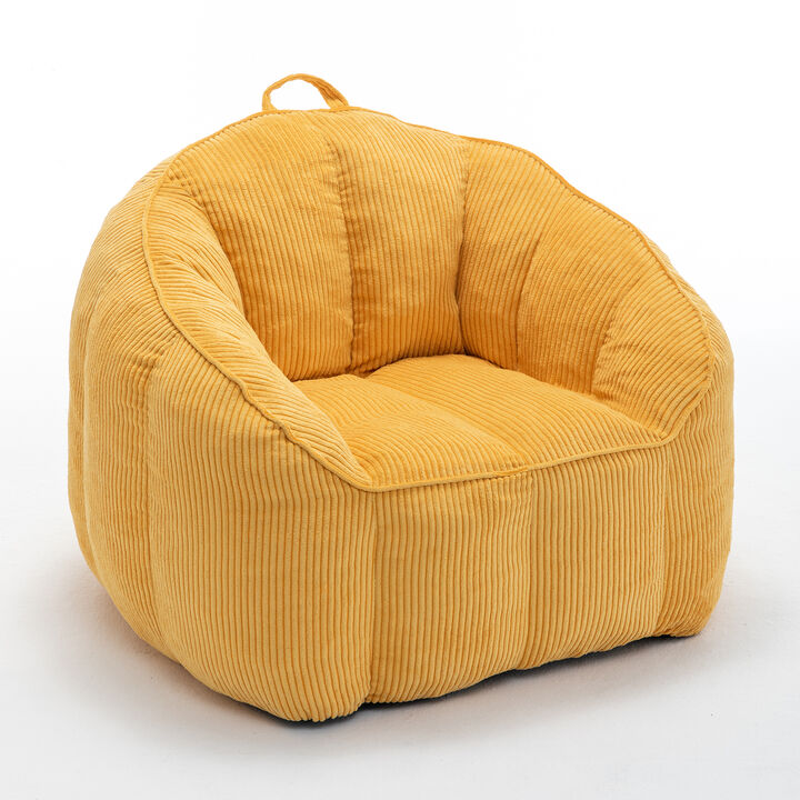 Merax Corduroy Bean Bag Chair with Armrests