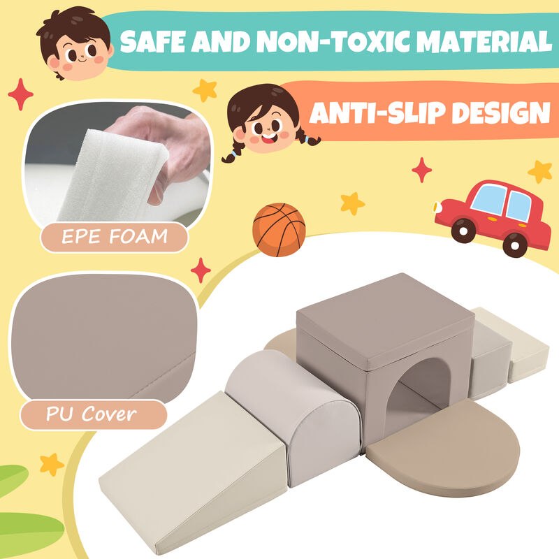 Merax Soft Play Equipment Climb and Crawl Playground