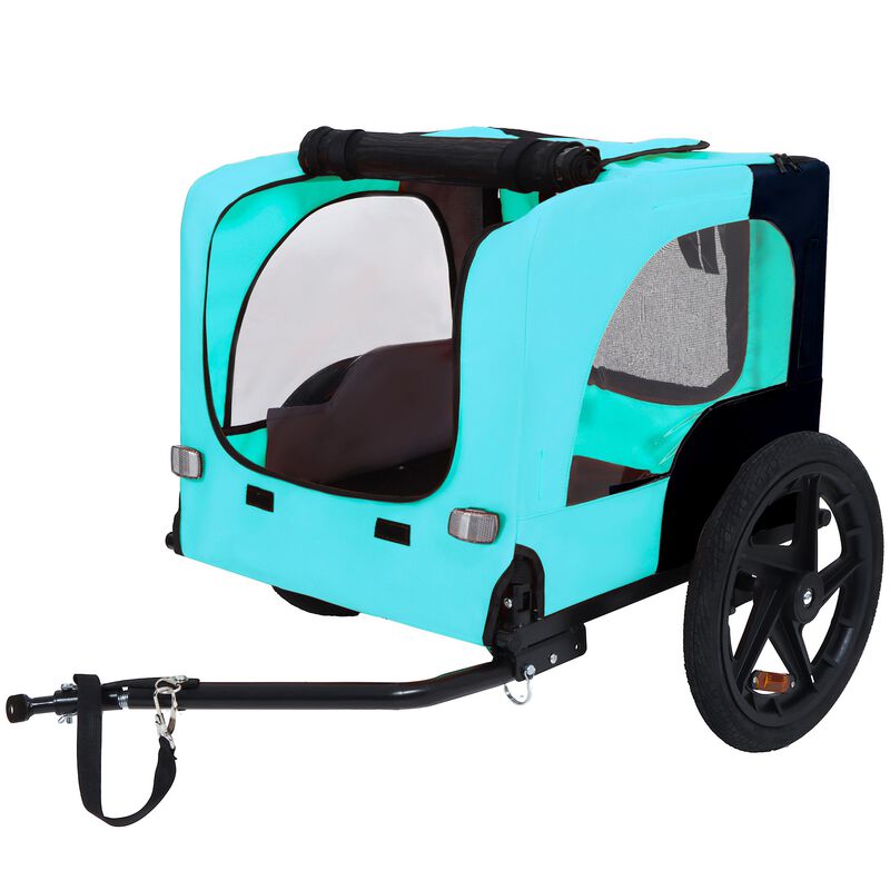 66LB  Capacity Foldable Pet Bike Trailer with Quick-Release Wheel & Non-Slip Floor image number 0