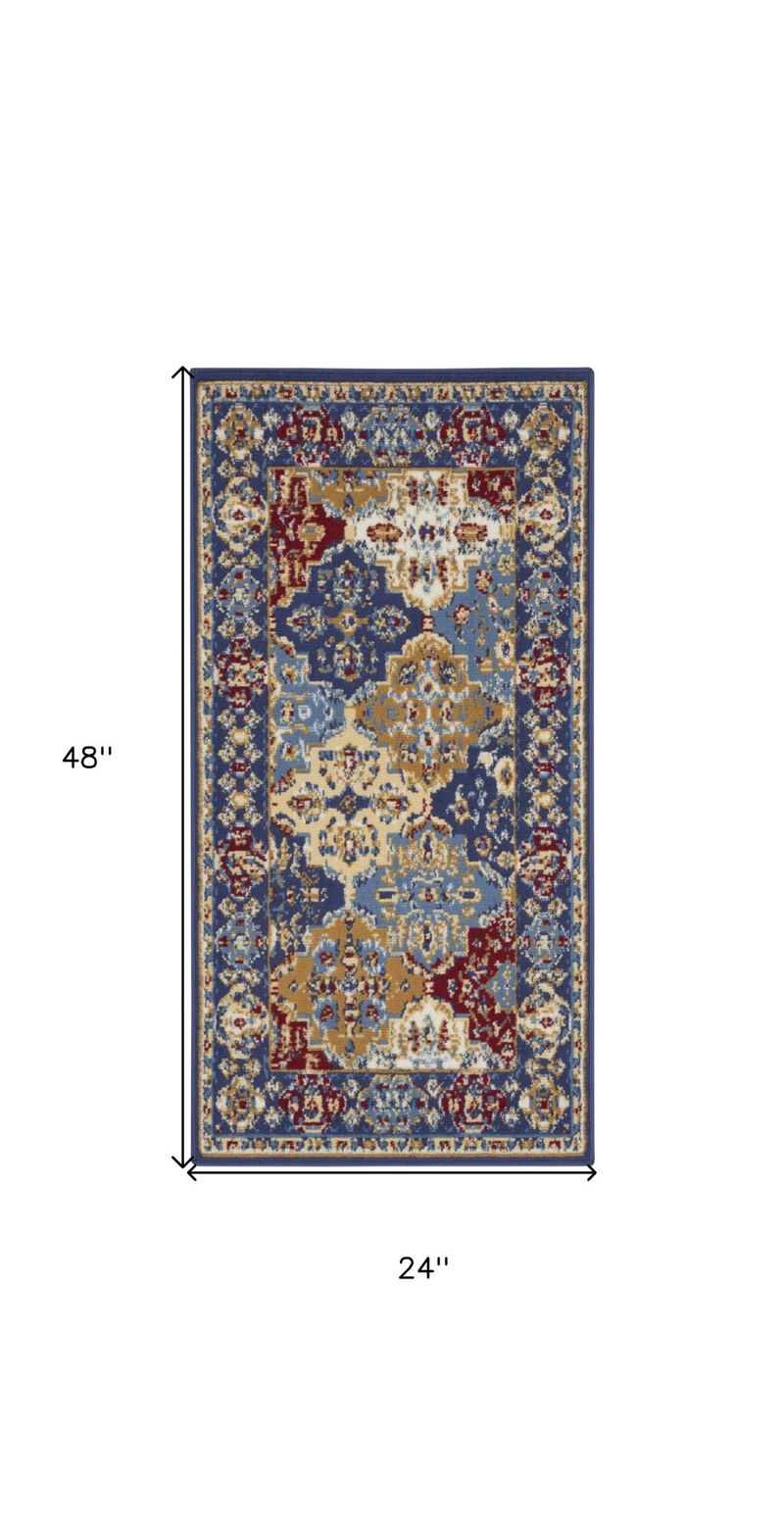 HomeRoots Ogee Distressed Area Rug image number 3