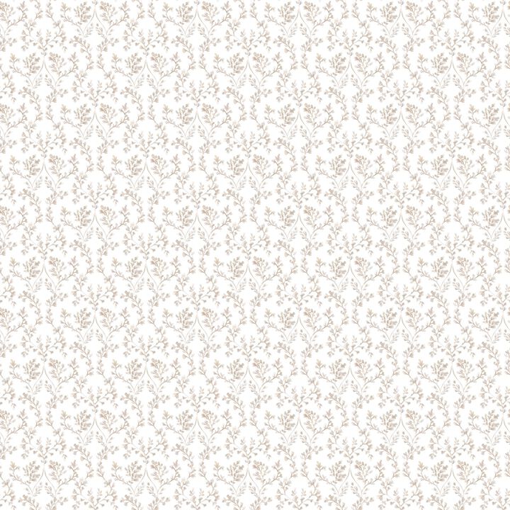 Small Prints Ogee Floral Silver Grey Wallpaper G56678