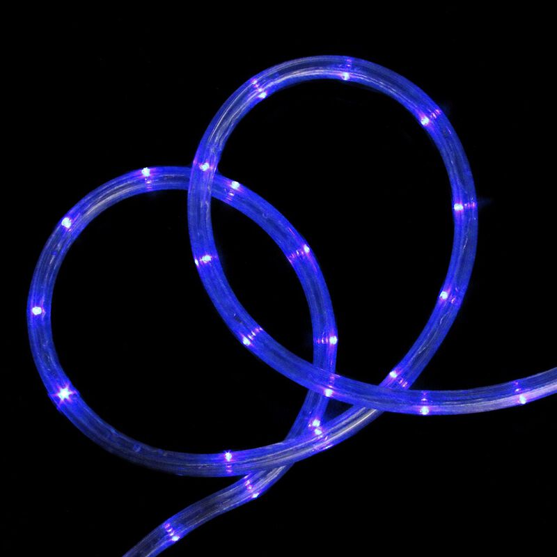 18' Blue LED Christmas Rope Lights image number 1