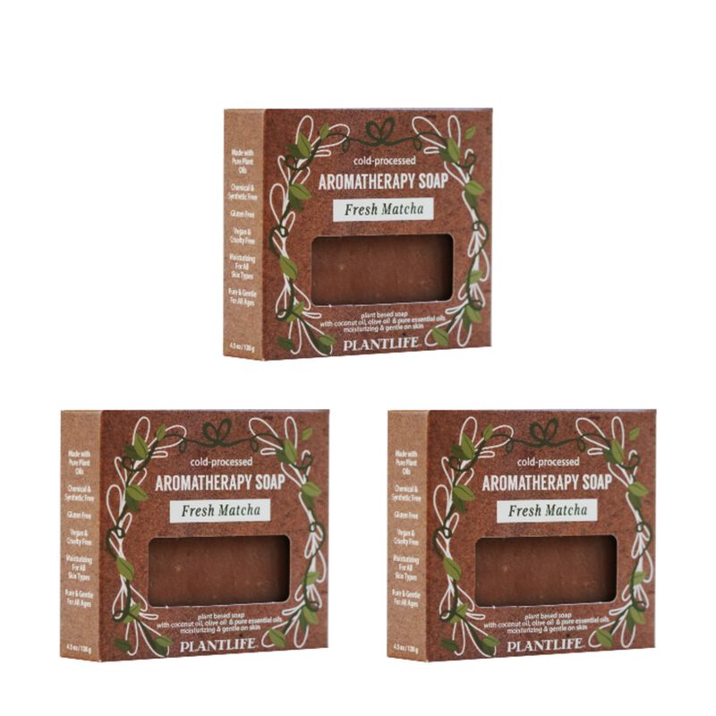 Plantlife Bar Soap - Fresh Matcha 3 pack image number 2