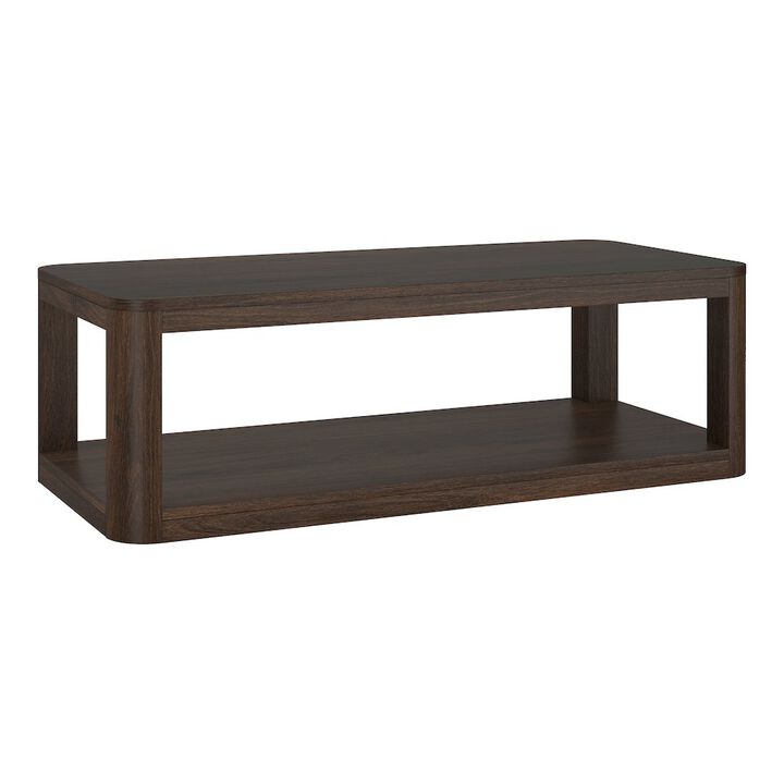 Hudson&Canal Stellan 47 Wide Rectangular Coffee Table in Alder Brown