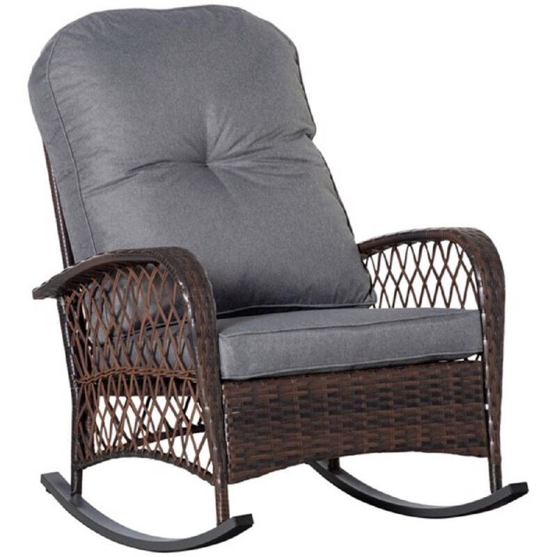 Outdoor Rocking Chair Garden Rocker for Patio, Porch, or Deck Relaxation