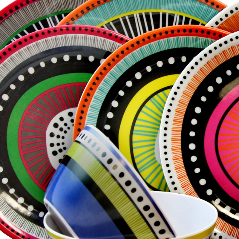 Gibson Almira 12-Piece Dinnerware Set in 4 Assorted Colors