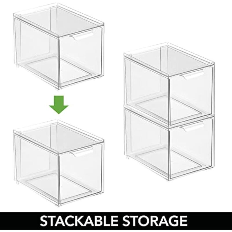 Shoe Rack Clear Storage Box Drawer Sturdy Plastic Storage Box image number 3
