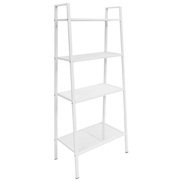 Display Shelf White Sheet Metal Medium Storage Shelf
