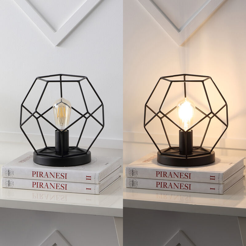 James Mid Century Glam Geometric LED Table Lamp