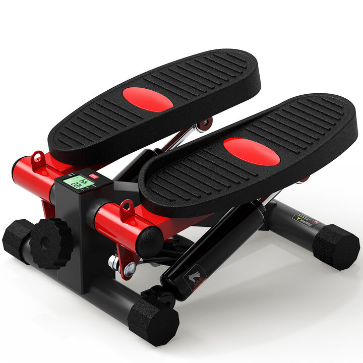 HARISON Mini Stepper for Exercise, 330 lb Capacity, LCD Monitor, Portable Under Desk Stair Stepper (HR-349 Black)