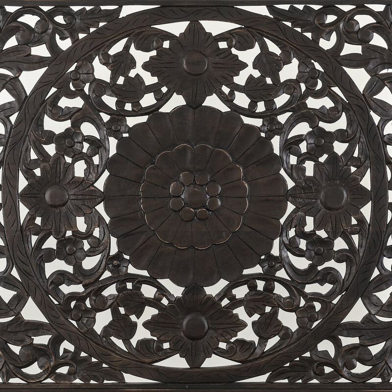 World Interiors Haveli Vintage Brown Mango Wood King Bed