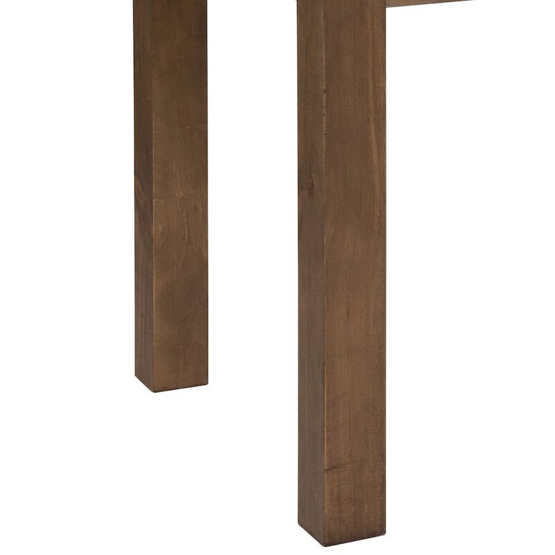 Flash Furniture 46" x 30" Rectangular Antique Rustic Solid Pine Farm Dining Table image number 3