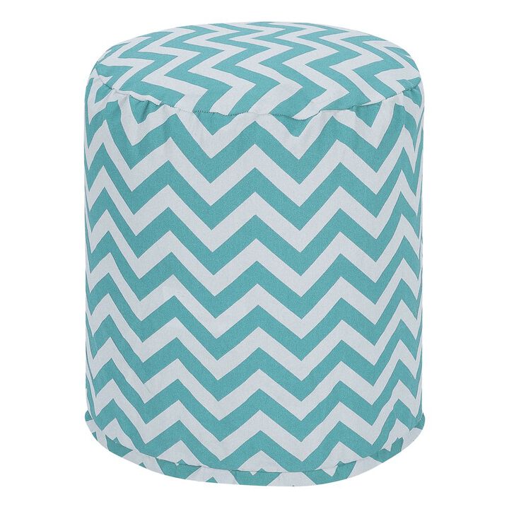 Majestic Home Goods Pouf Chevron Teal