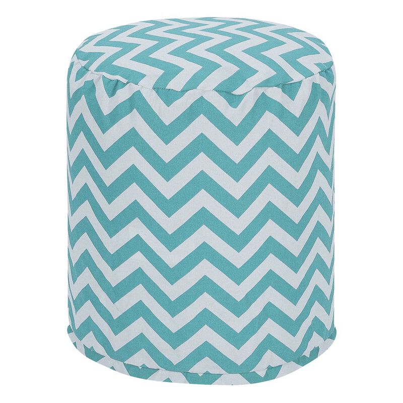 Majestic Home Goods Pouf Chevron Teal