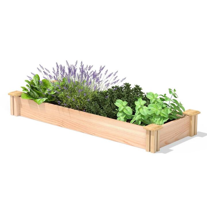 Low Profile Cedar Raised Garden Bed - Made In USA