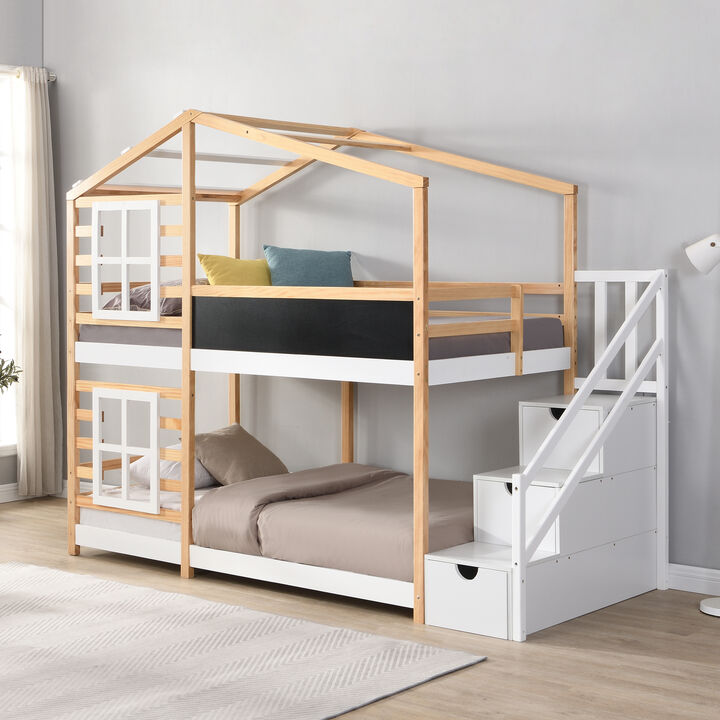 Skedce Twin over Twin Bunk Bed